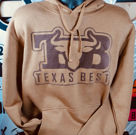 Texas Best logo Hoodie brown